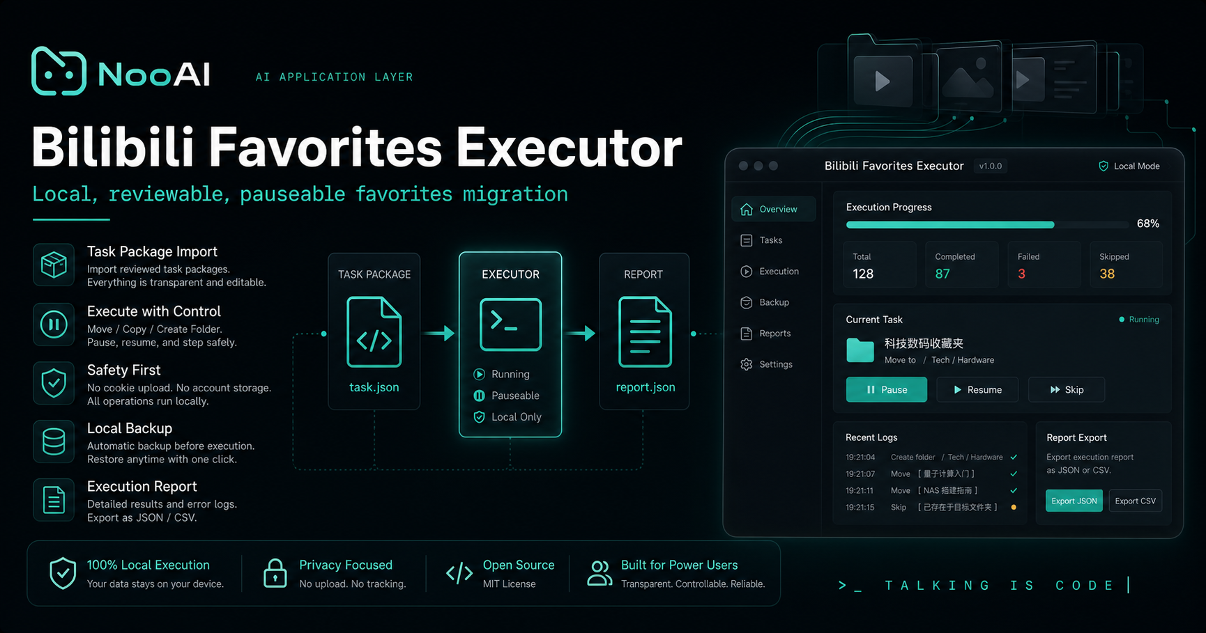 Bilibili Favorites Executor 开源：把收藏夹迁移做成可审计、可暂停、可恢复的本地执行器